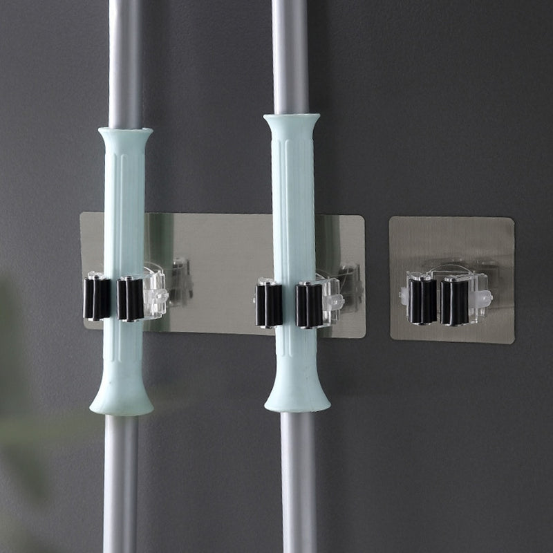 Adhesive Multi-Purpose Hooks Wall Mounted Mop Organizer Holder RackBrush Broom Hanger Hook Kitchen Bathroom Strong Accessories